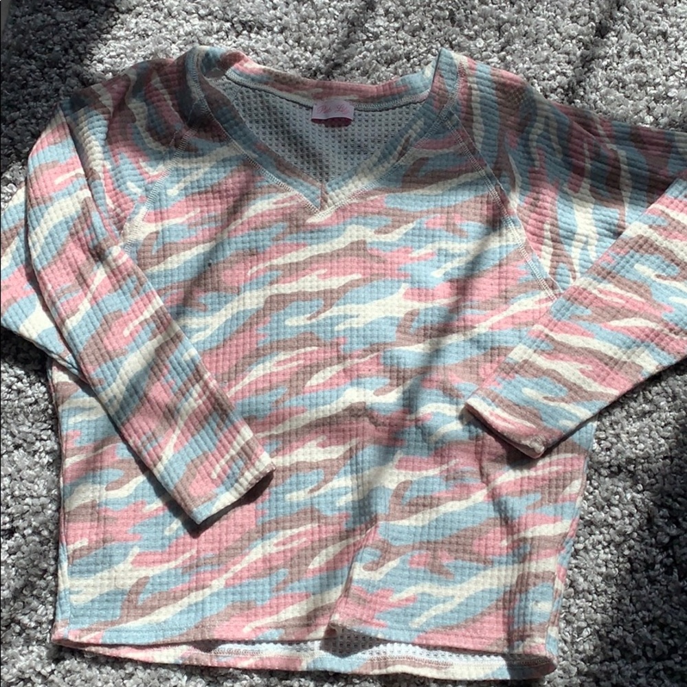 Pink Lily Boutique Camo Top